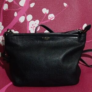 Radley London Black Leather Crossbody Bag